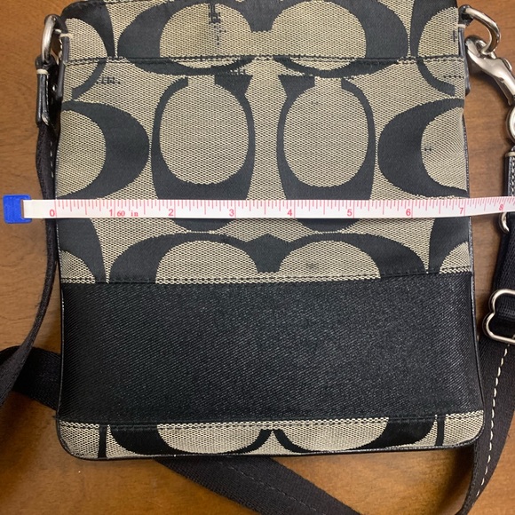 Coach Signature C Black and Off-Gray Crossbody Purse - Picture 6 of 7
